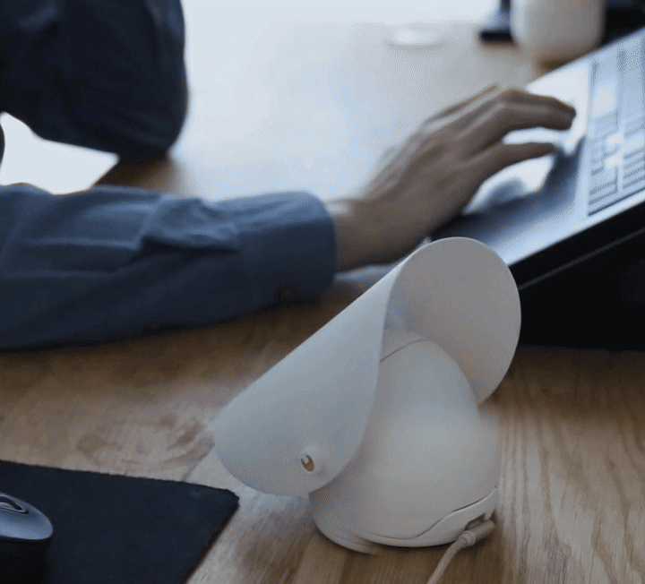 The hat gently swinging to signal a partner's presence